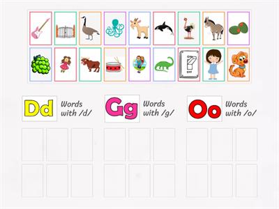 Jolly phonics review /d/ - /g/ - /o/