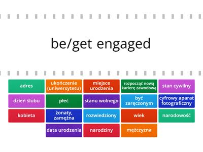 E8 Vocabulary (stages in life, personal belongings, personal details) 