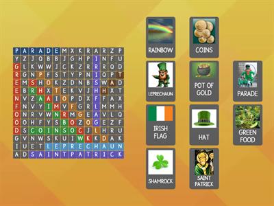 St Patrick's Day - Wordsearch