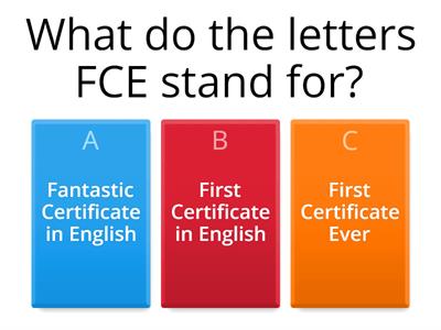 FCE: About the test
