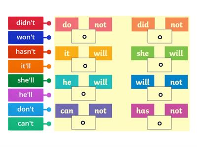 Contractions Match Up!