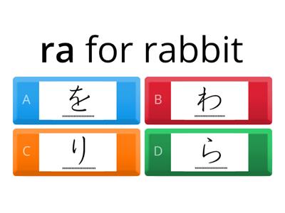 Hiragana Blue Belt ra - n WITH STORIES