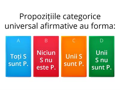 propoziții categorice -forma