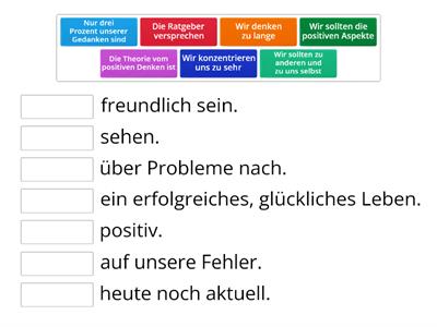 Was passt zusammen? Ordnen Sie zu. 