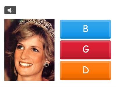  B, D and G names quiz