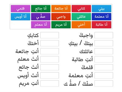 تحويل من متكلم لمخاطب (أنا / أنتَ)