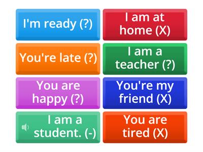 Grammar: Verb to Be (singular) I and you (Level beginner 1A)