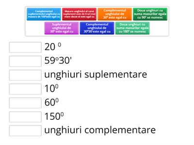 Unghiuri complementare.Unghiuri suplementare- clasa a VI-a 