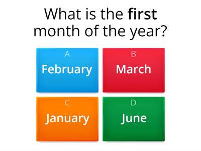  Ordinal numbers 1st - 12th and Months