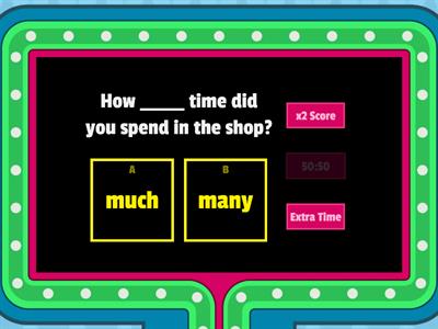 T6B 5 ex9 How much or How many? Gameshow Quiz