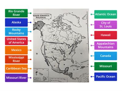 PCMS North America Political and Physical Map 