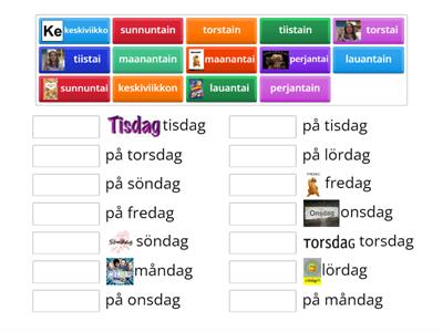 Veckodagar - Viikonpäivät (OBS! Innehåller talspråk)