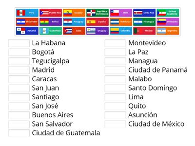 6ºs anos - Países hispanohablantes y sus capitales