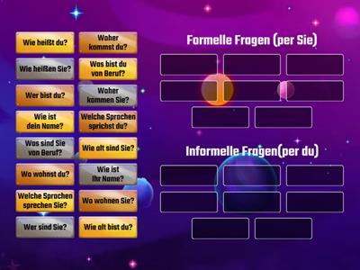 A1-Sich vorstellen: Fragen(formell & informell)