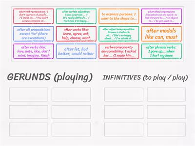 FCE - Unit 7 - Gerunds and Infinitives Rules