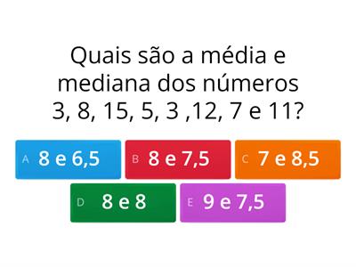 Medidas de Tendência Central 