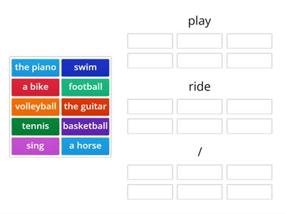 Activities/sports (kid's box 1, unit 9) 