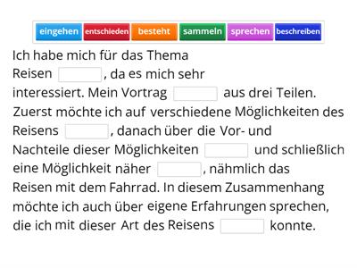 Redemittel Sprechen B2