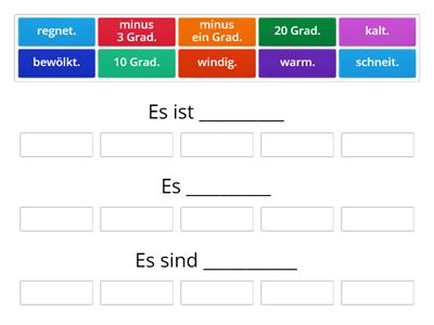 Wetter - Sätze