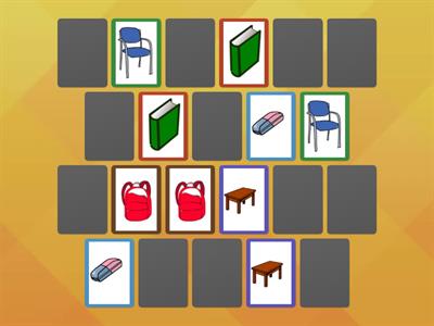 Classroom vocabulary memory game