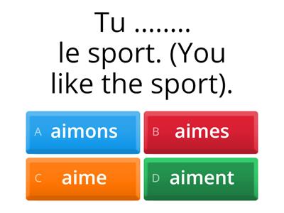 French - Les verbes en  -er  