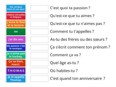 Les questions