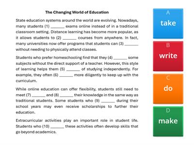 The Changing World of Education