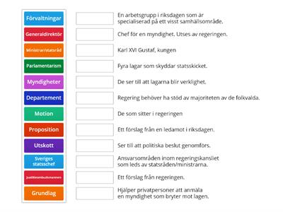 Sh8 ordkunskap statsskick