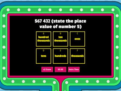 Reconise place value of number state