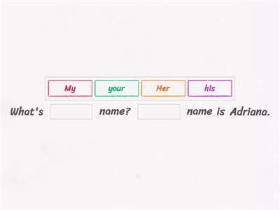 Possessive adjectives - CHILD