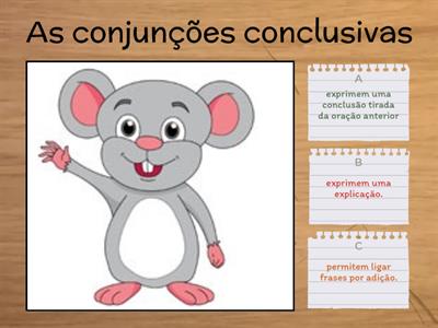 Conjunções e locuções conjuncionais coordenativas