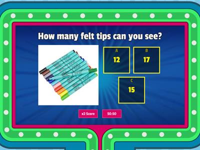 Recycling numbers, colours, school objects