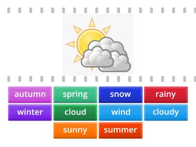 Weather and seasons vocabulary 