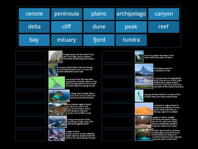 Match geographic features definitions