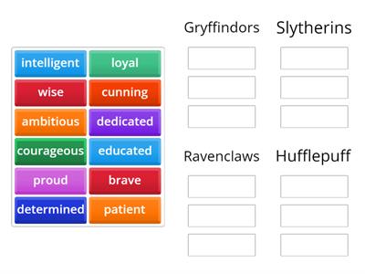 Hogwarts houses