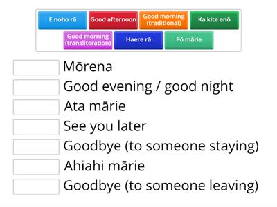 Greetings and farewells in te reo Māori