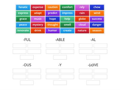 Adjective Suffixes (II)