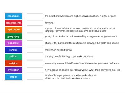 1st period Civilization Wordwall