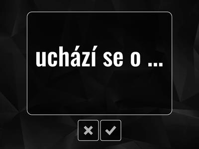 ucházet se (o něco)  acc.