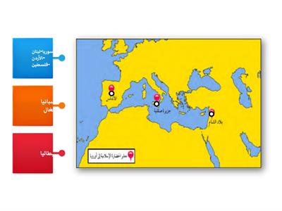 معابر الحضارة الإسلامية في أوروبا والدول الحالية التي تمثلها