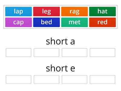short vowel sort