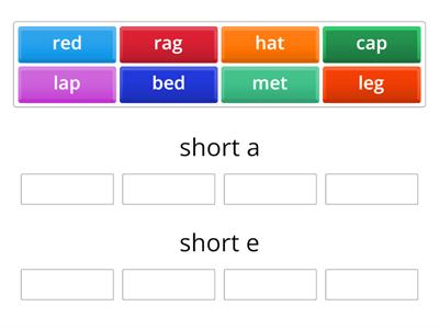 short vowel sort