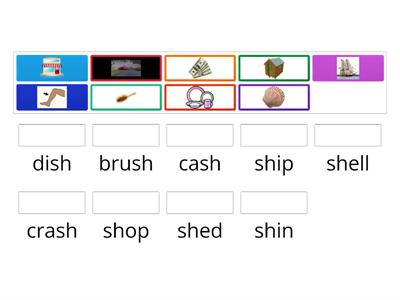 Sh Matching -- Words with Pictures
