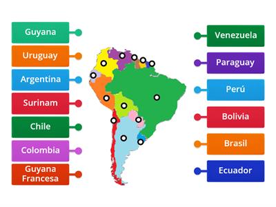Los países de América del sur