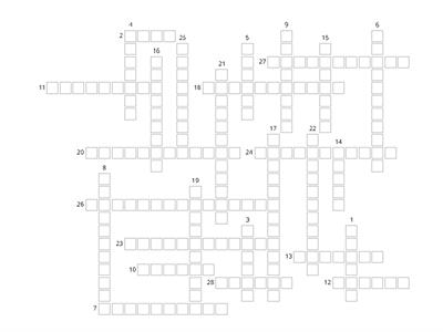 Crossword - Film Vocabulary