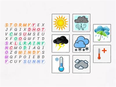 A1. Weather:  Wordsearch