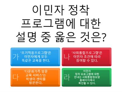 사회통합프로그램 4단계 문화와 정보