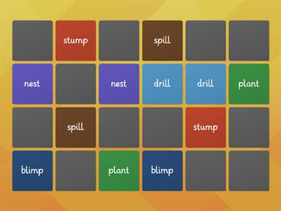 Words with Blends Matching Game