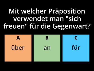 Verben mit Präpositionen und Reflexivpronomen im Akkusativ (A2.1)