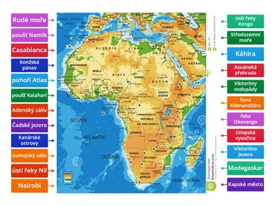 Afrika - orientace na mapě
